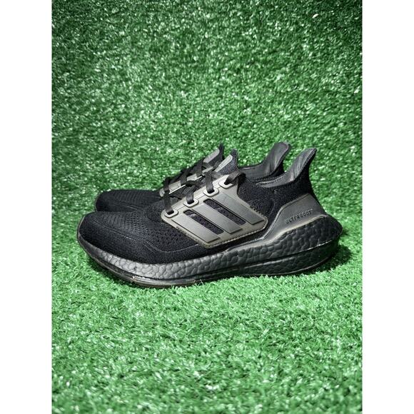 Adidas Ultraboost 21 Women's Size 5 Running Shoes Triple Black - Picture 4 of 8